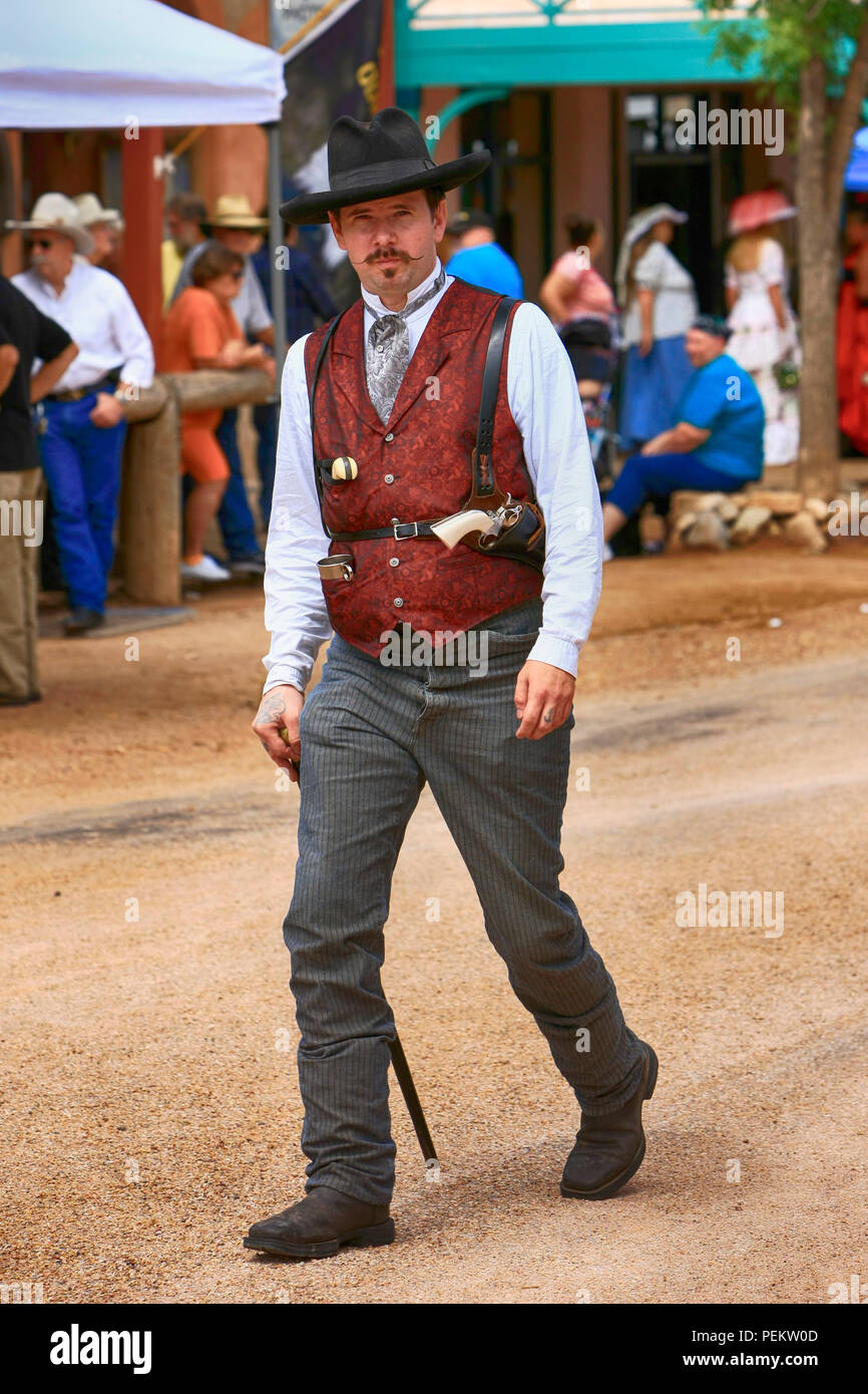 Man dressed as Doc Holiday at the annual Doc Holiday event in Tombstone, Arizona Stock Photo Alamy