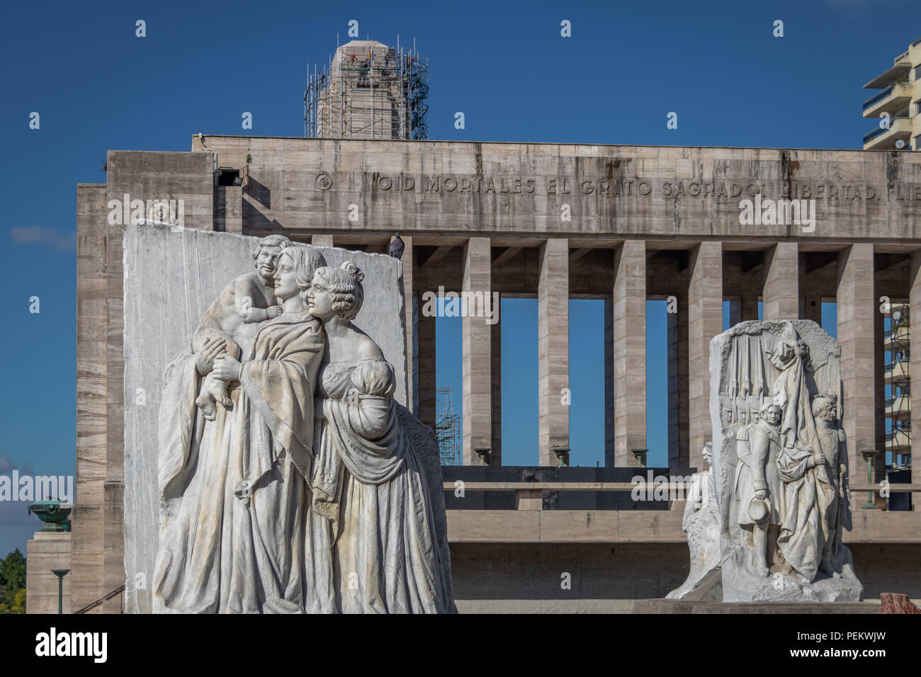 Lola Mora Sculptures at National Flag Memorial (Monumento Nacional a la Bandera) - Rosario, Santa Fe, Argentina Stock Photo