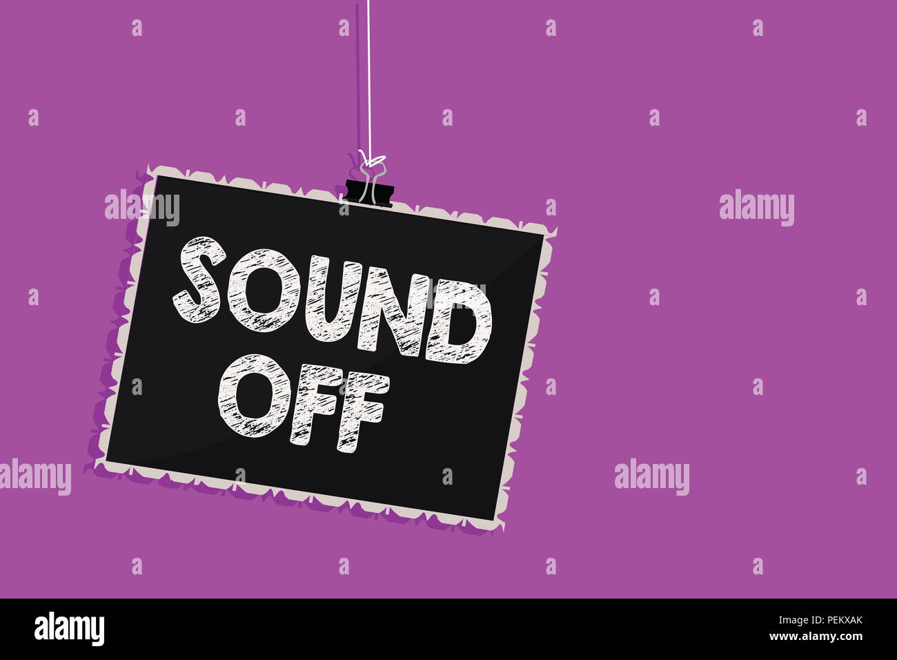 Text sign showing Sound Off. Conceptual photo To not hear any kind of ...