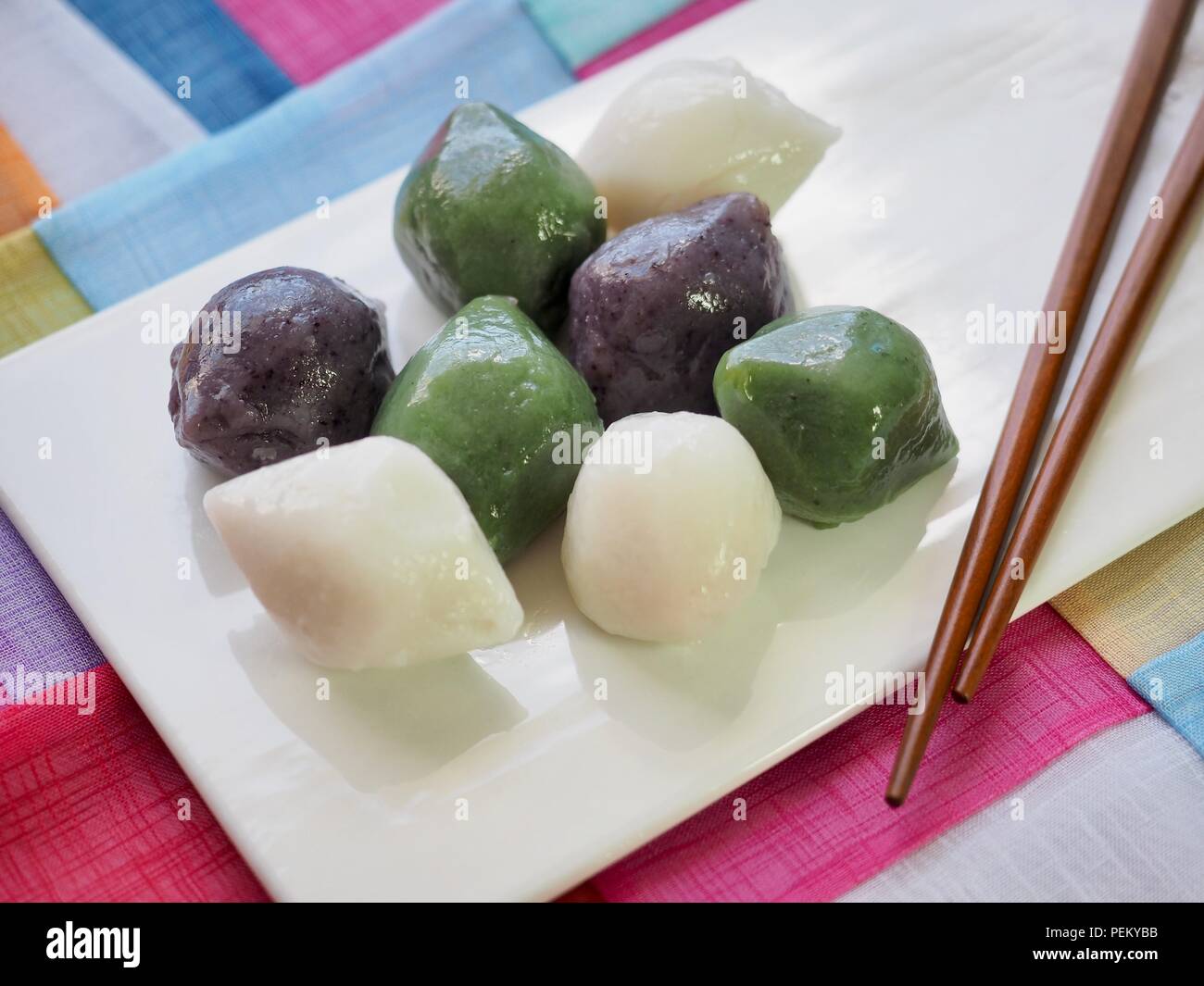Korean food Songpyeon, half-moon-shaped rice cake Stock Photo - Alamy