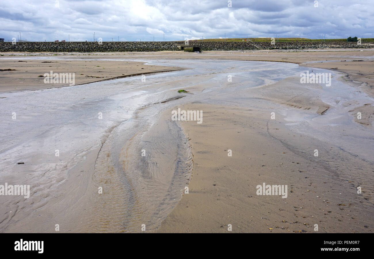 Seaton Carew Hartlepool Low Tide Stock Photo Alamy