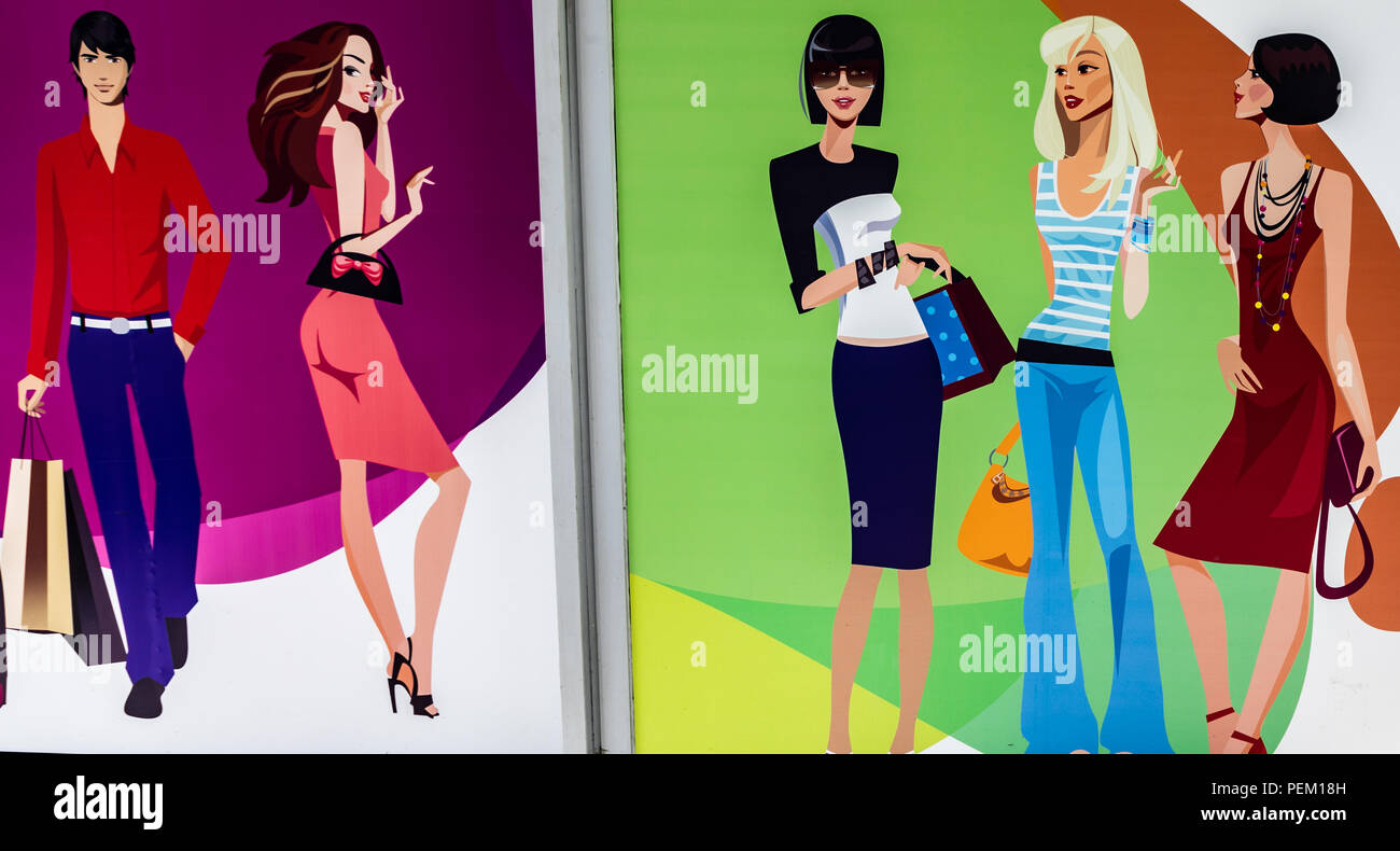 Hidden Value Clothing Store, Fashion Window, Athens Greece, Dress Store Stock Photo Alamy