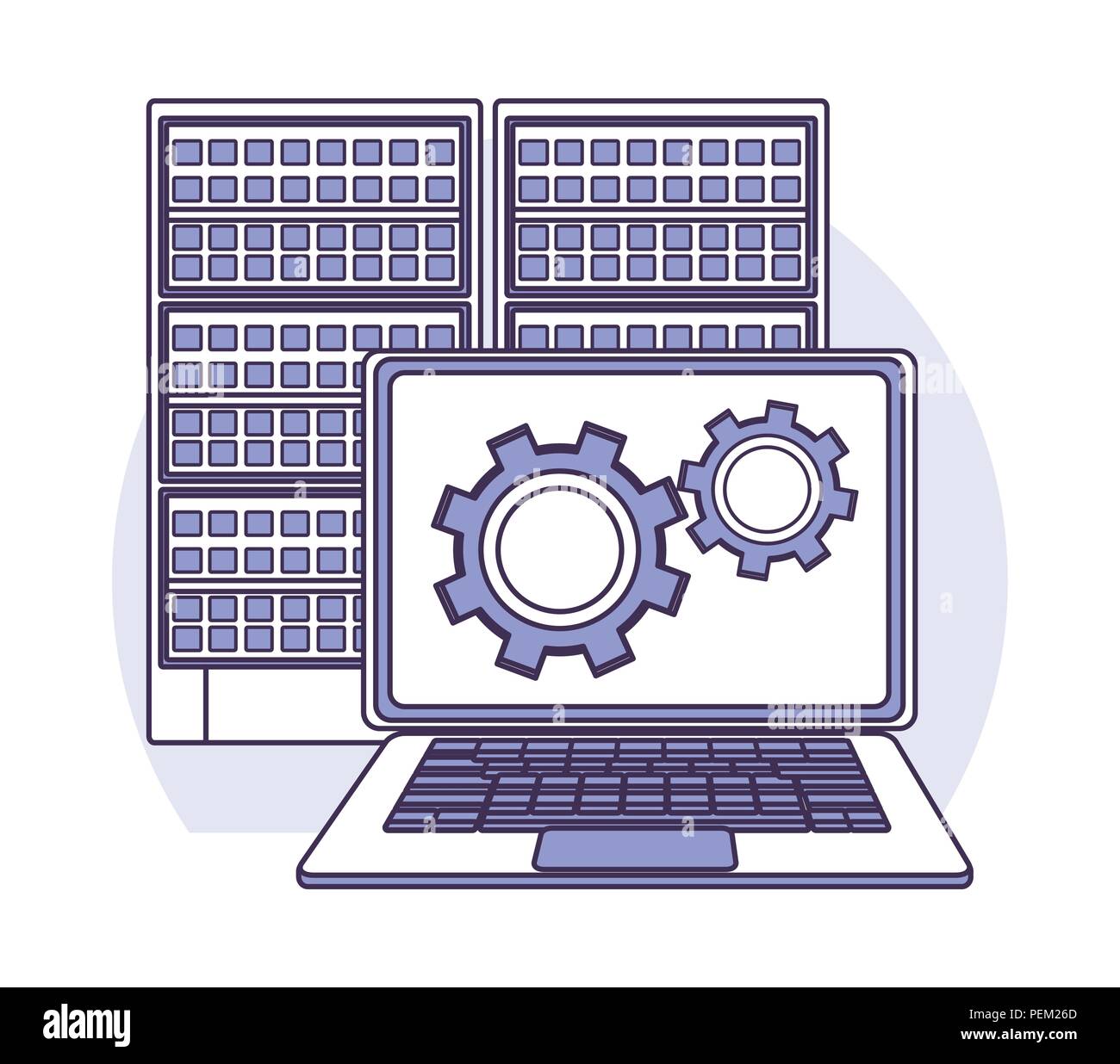Data center technology Stock Vector Image & Art - Alamy
