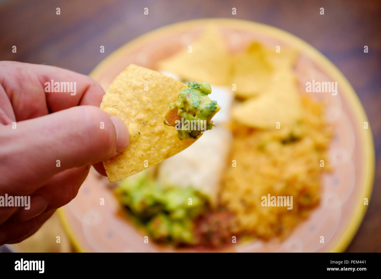 Authentic Mexican burrito and taquito dinner with rice and refried
