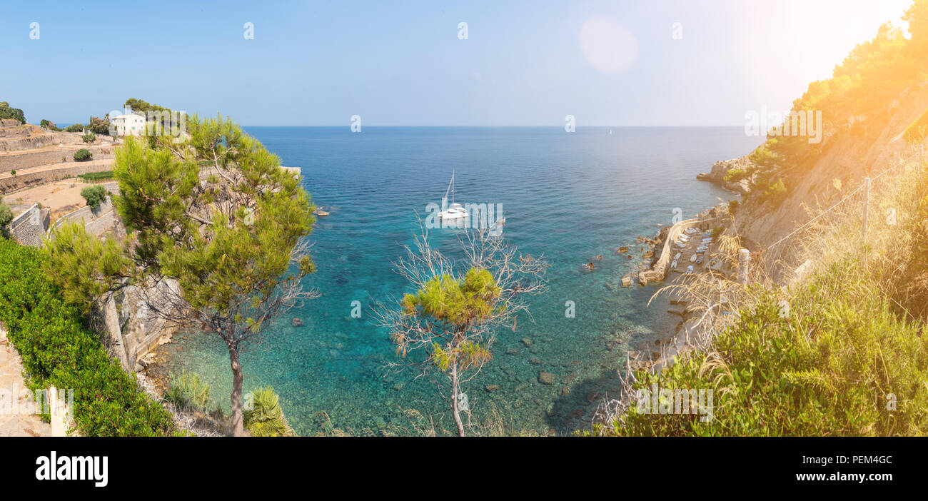 scenic bay on island of Mallorca Stock Photo