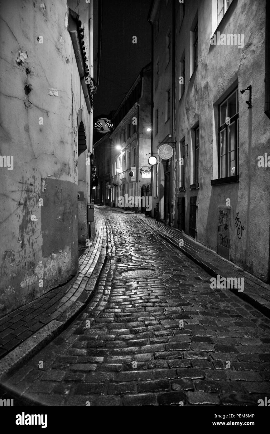 Backstreets of Riga Stock Photo