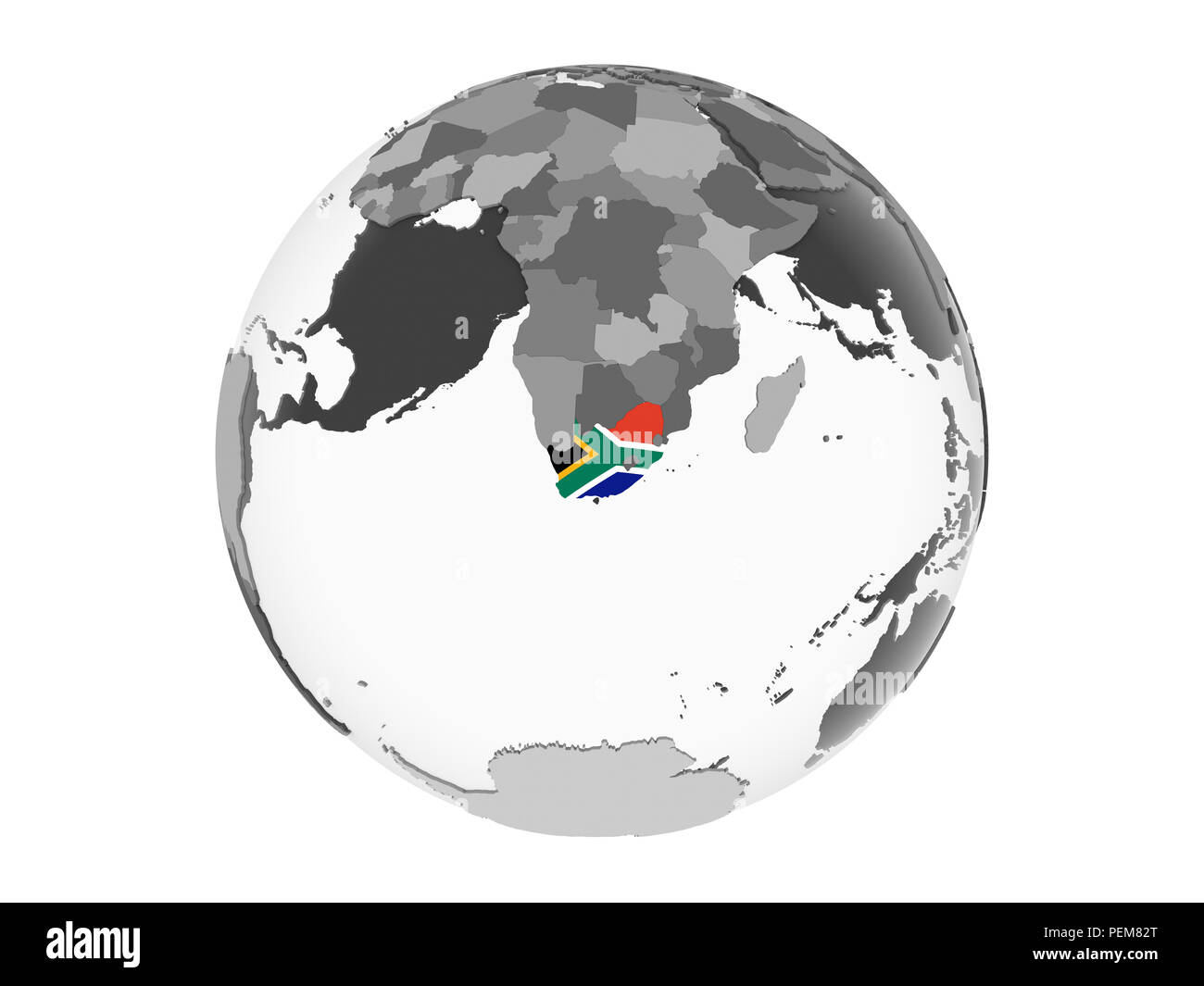 Khám phá vẻ đẹp đầy màu sắc của cờ hoa Nam Phi trên quả cầu chính xác bằng công nghệ 3D. Đây là một cảnh tượng thú vị và sẽ khiến bạn muốn tìm hiểu thêm về quốc gia này ở Châu Phi.