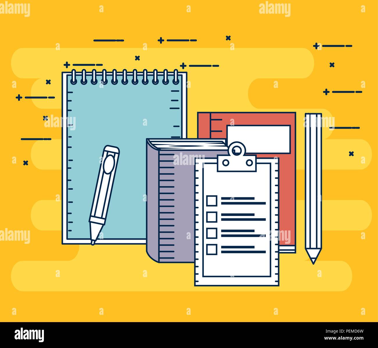 set school supplies icons Stock Vector Image & Art - Alamy