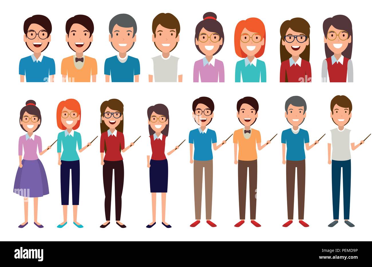young people avatars characters Stock Vector Image & Art - Alamy