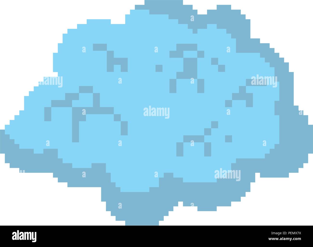 pixelated nature fluffy cloud icon Stock Vector Image & Art - Alamy