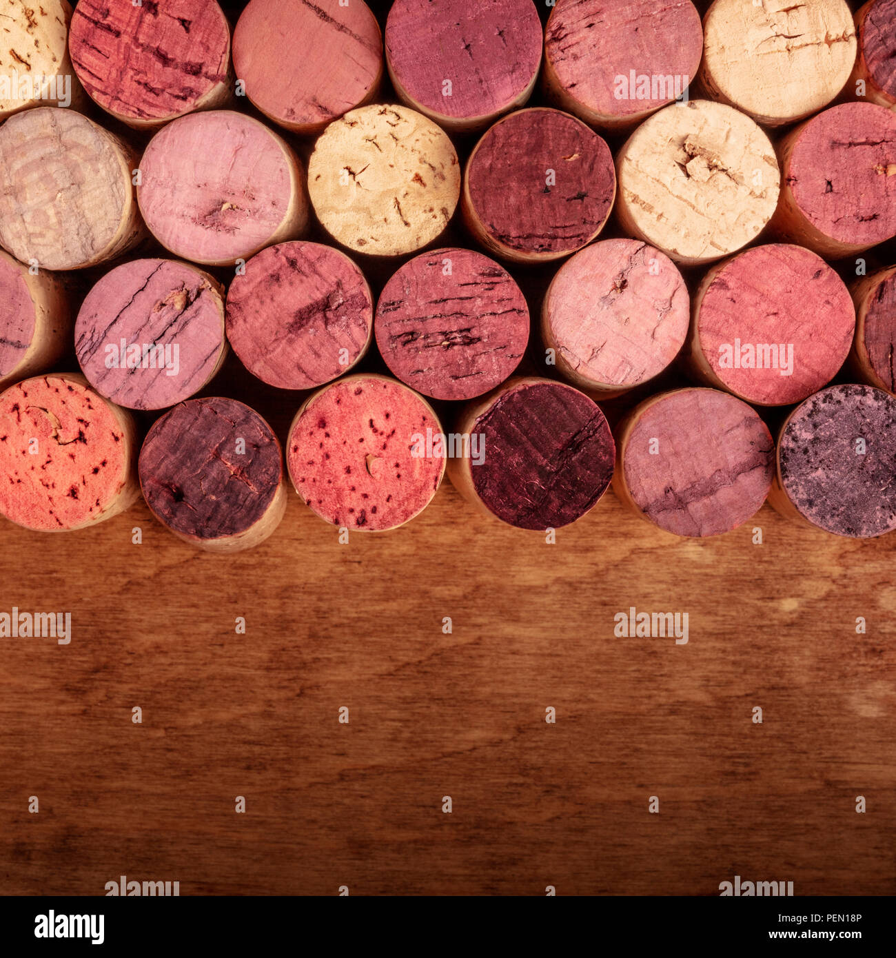 P Background Wine corks background, overhead photo of red and white wine corks with ...