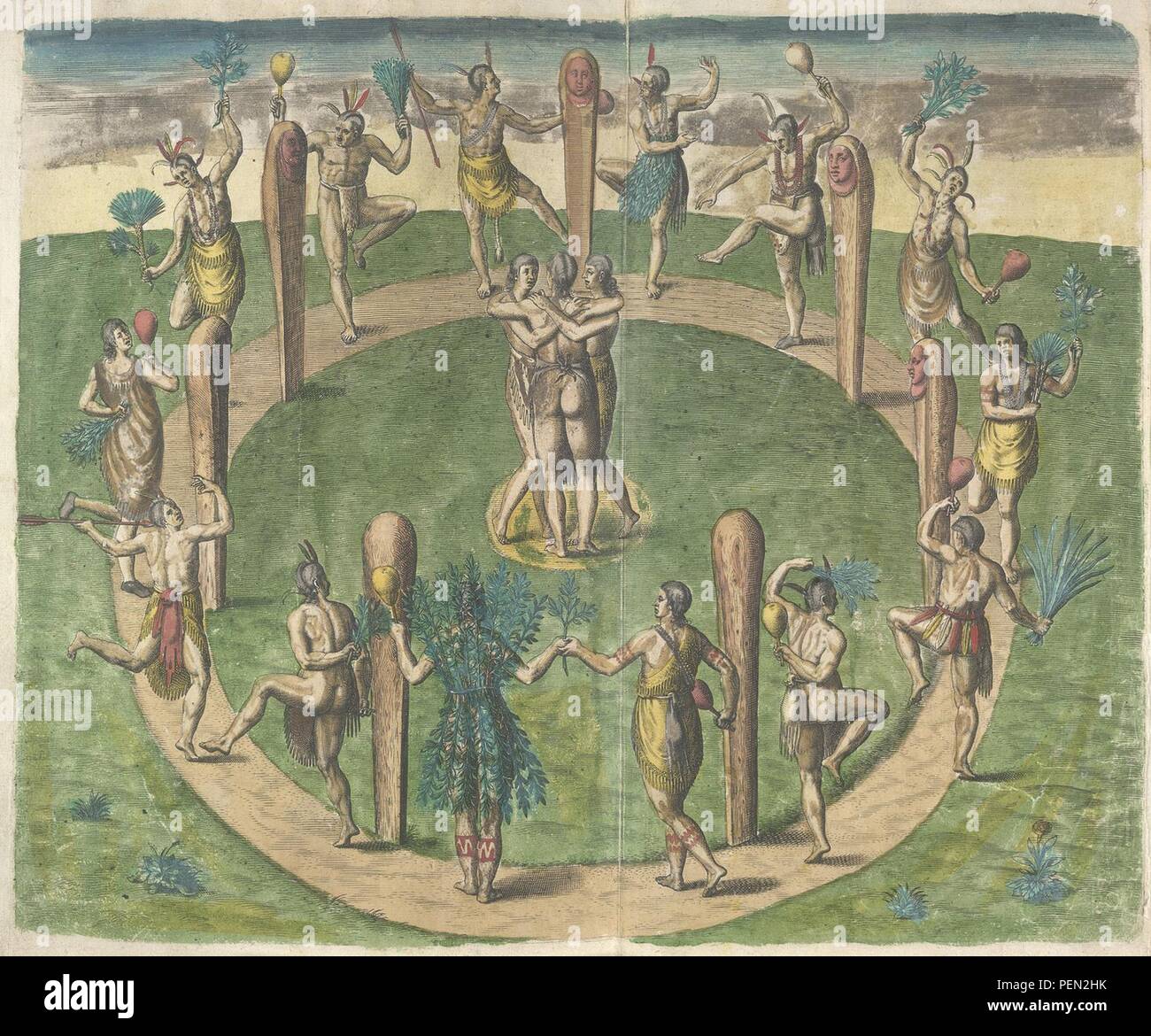 John white indians dancing hi-res stock photography and images - Alamy