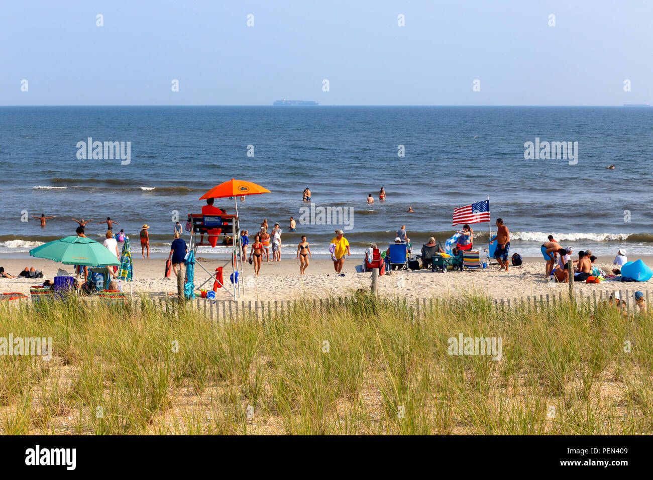 Beach 105, Rockaway Beach, New York, NY. Stock Photo