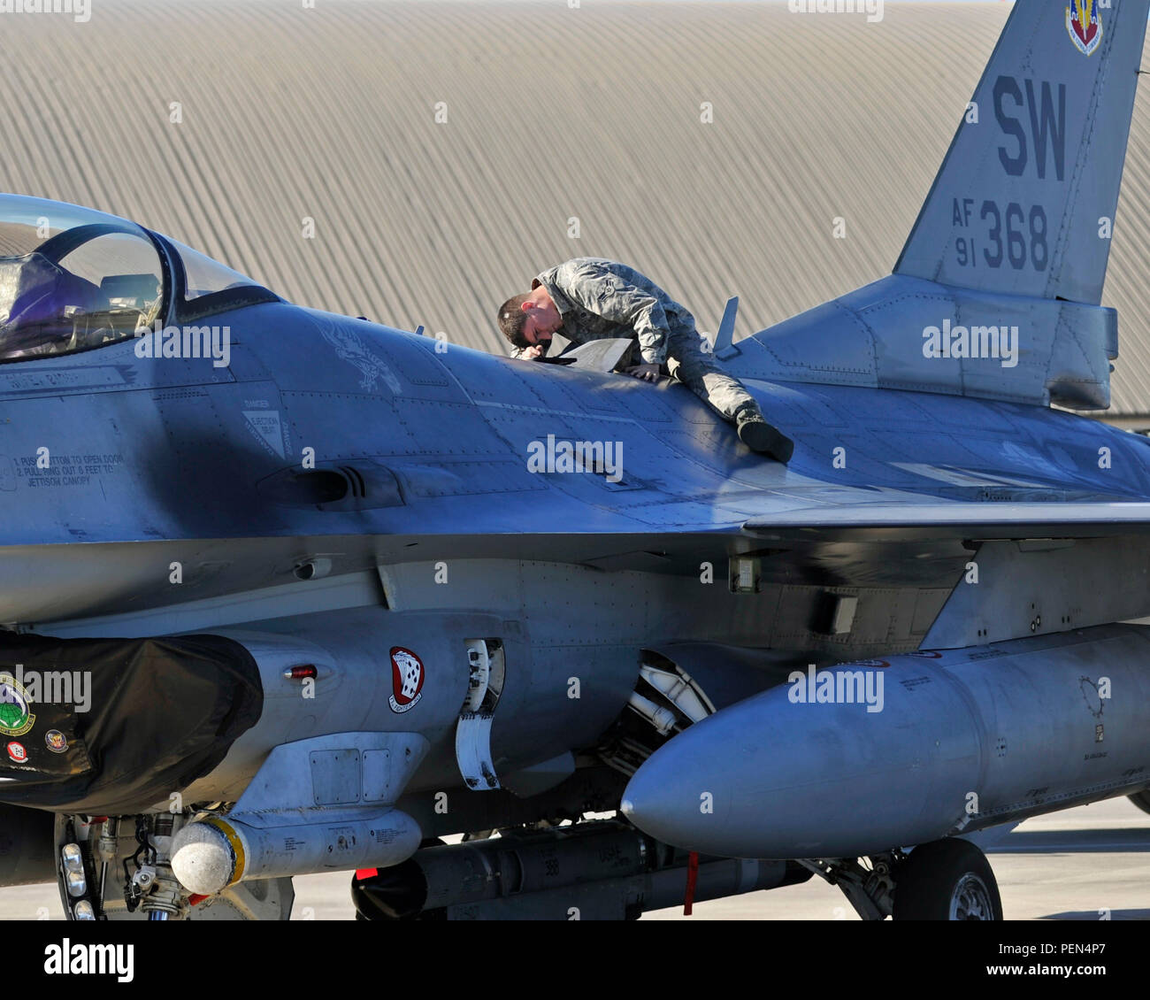 A 20th Aircraft Maintenance Squadron dedicated crew chief from Shaw Air ...