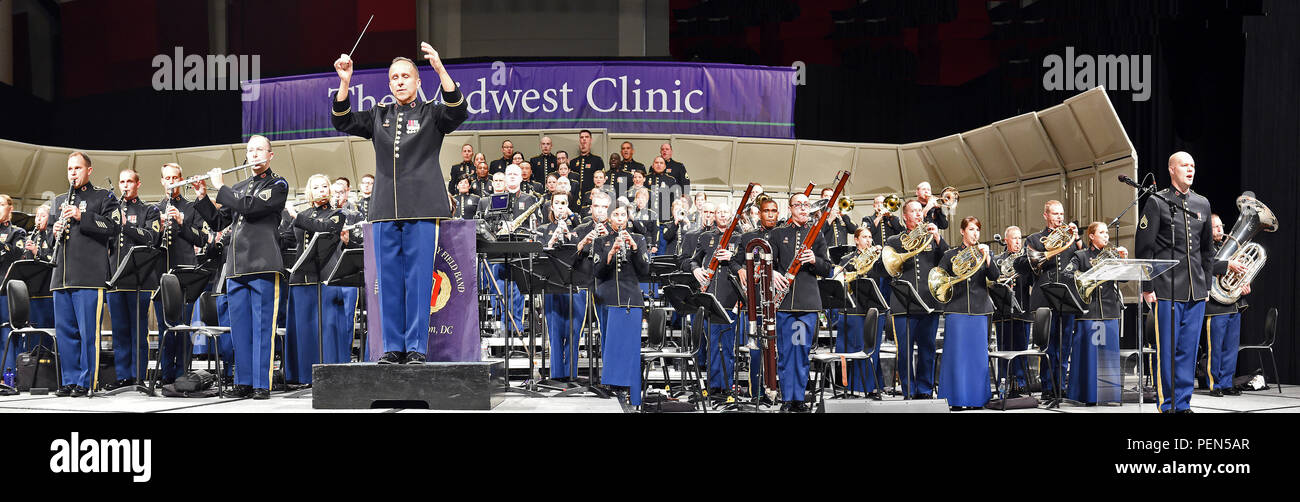 Army Col. Jim Keene, commander of the U.S. Army Field Band, conducts