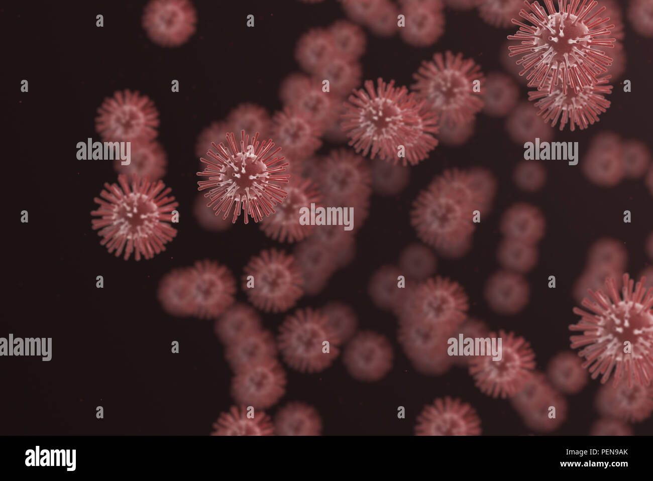 Virus cells close up image Stock Photo