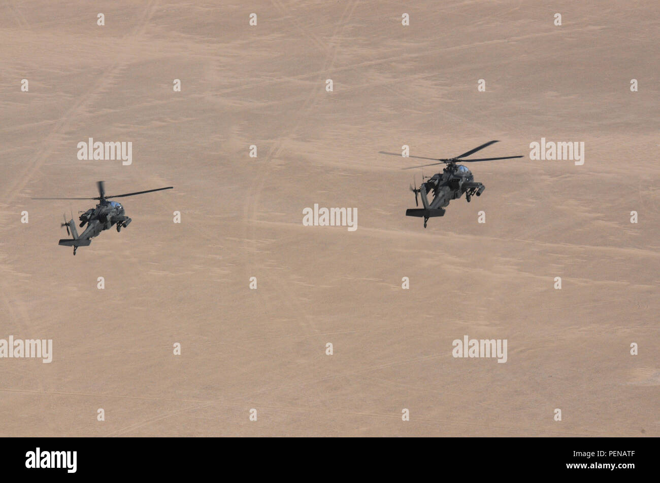 Eight AH-64 Apache helicopters from 3rd Squadron, 6th Cavalry Regiment ...