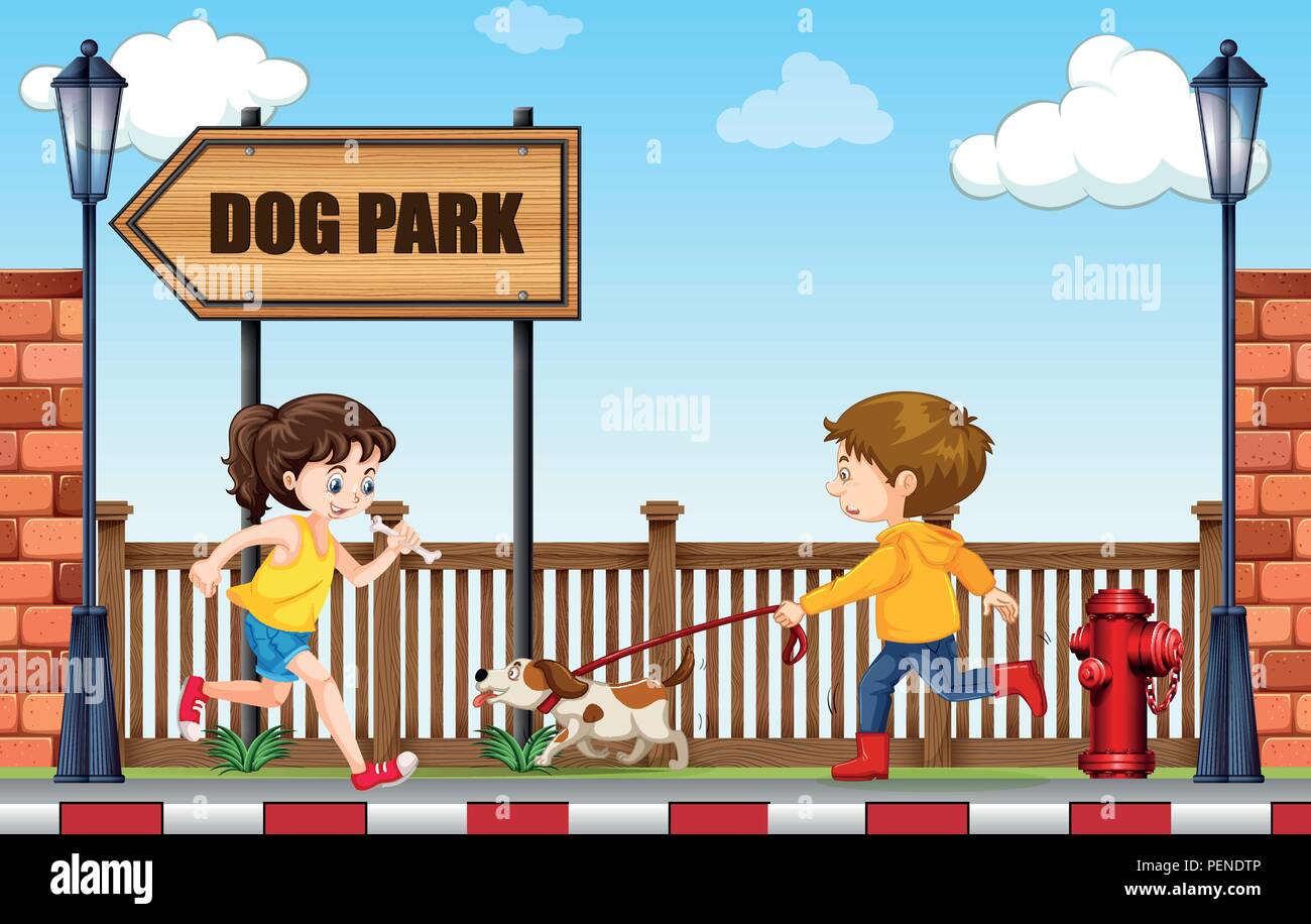 dog park sign clipart