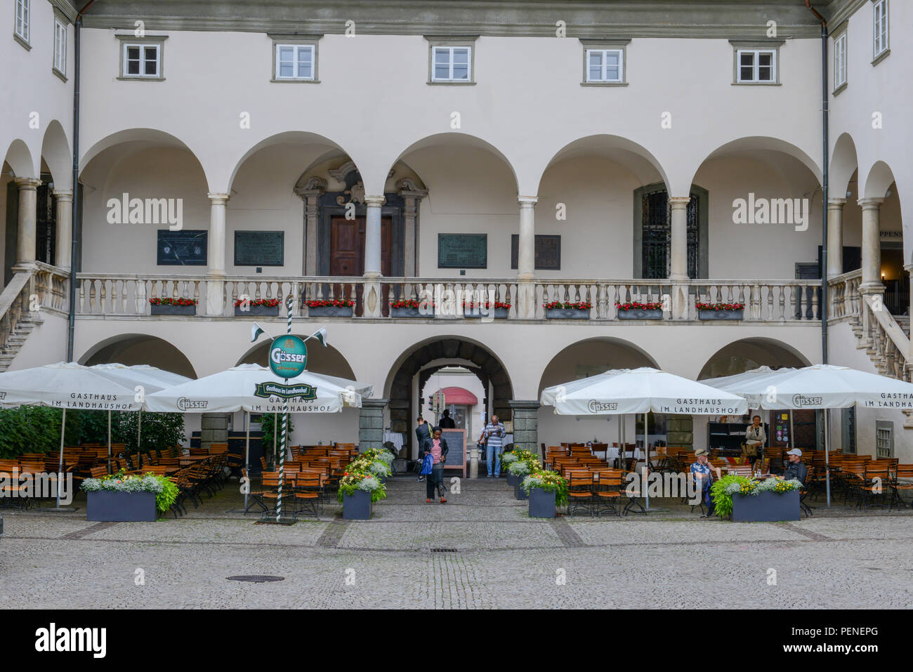 Klagenfurt, Austria - 30 June 2018: The county house in Klagenfurt, the capital of Carinthia on Austria Stock Photo