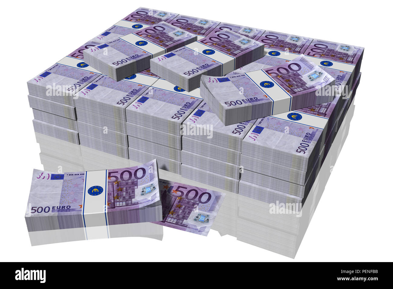 3d-illustration-pile-of-banknotes-of-500-euro-on-a-white-backgroundo