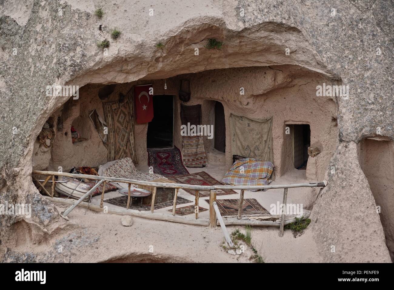 Cave dwelling in Göreme, Cappadocia, Turkey Stock Photo