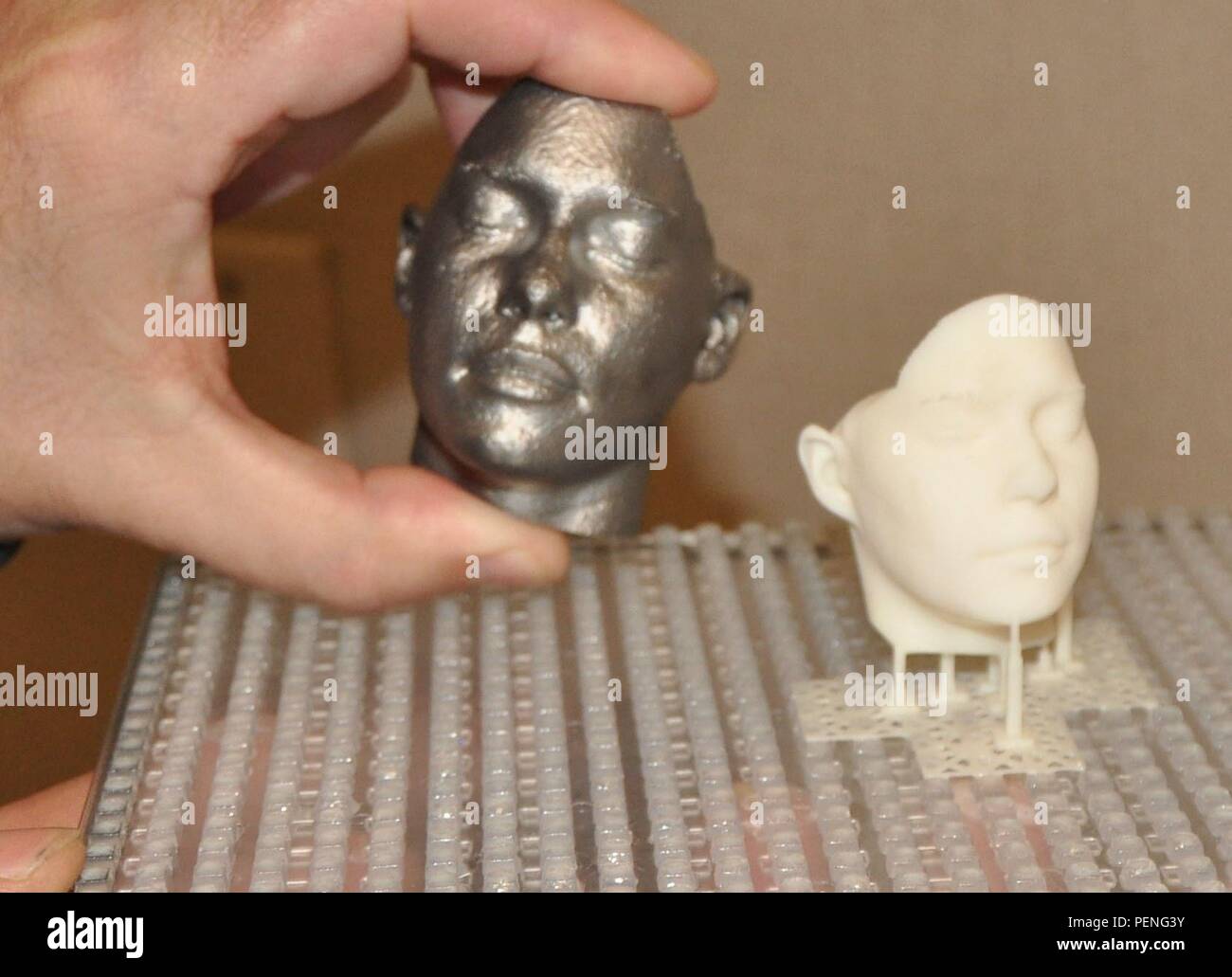 Dahlgren Va A Mini Replica Of A Human Head Created With 3 D Printing Technology Is Demonstrated During A December Print A Thon At Naval Surface Warfare Center Dahlgren Division Nswcdd The Reality Of 3 D