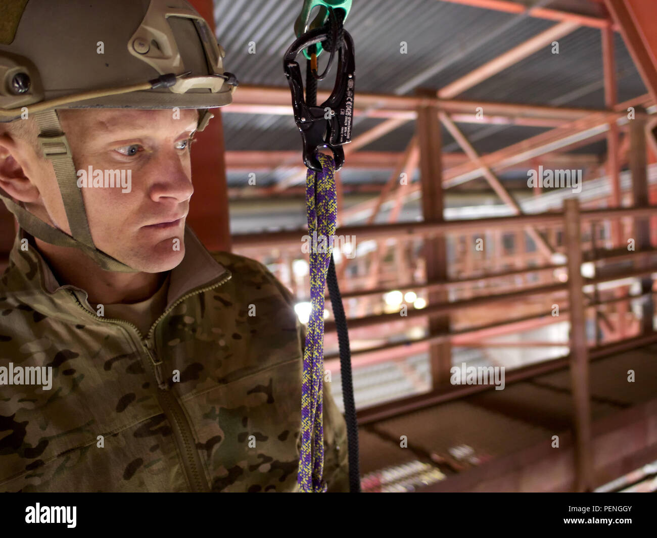 A pararescueman with the 212th Rescue Squadron pauses for reflection ...