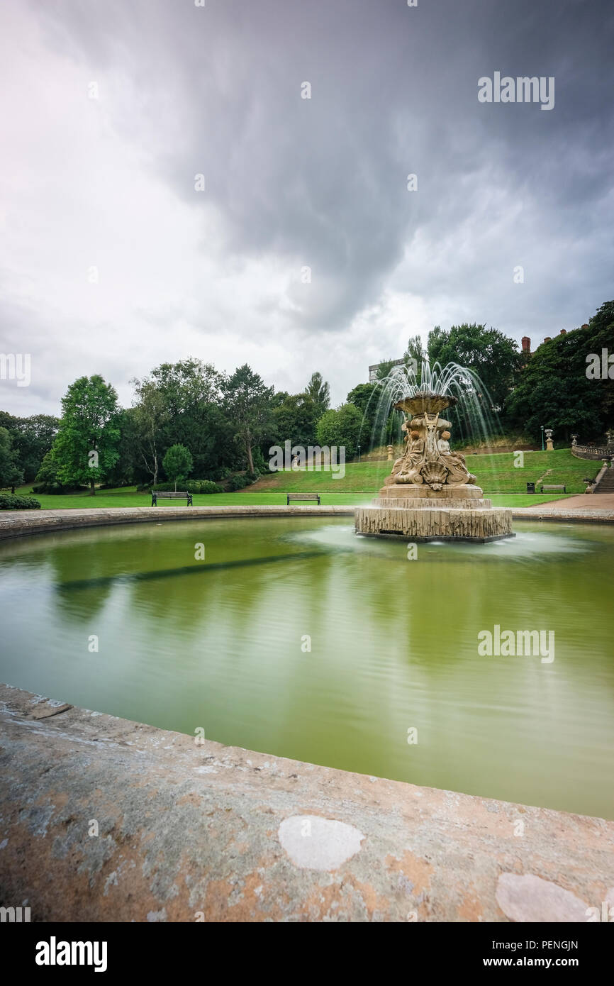 Water Fountain in Miller Park Preston Stock Photo Alamy