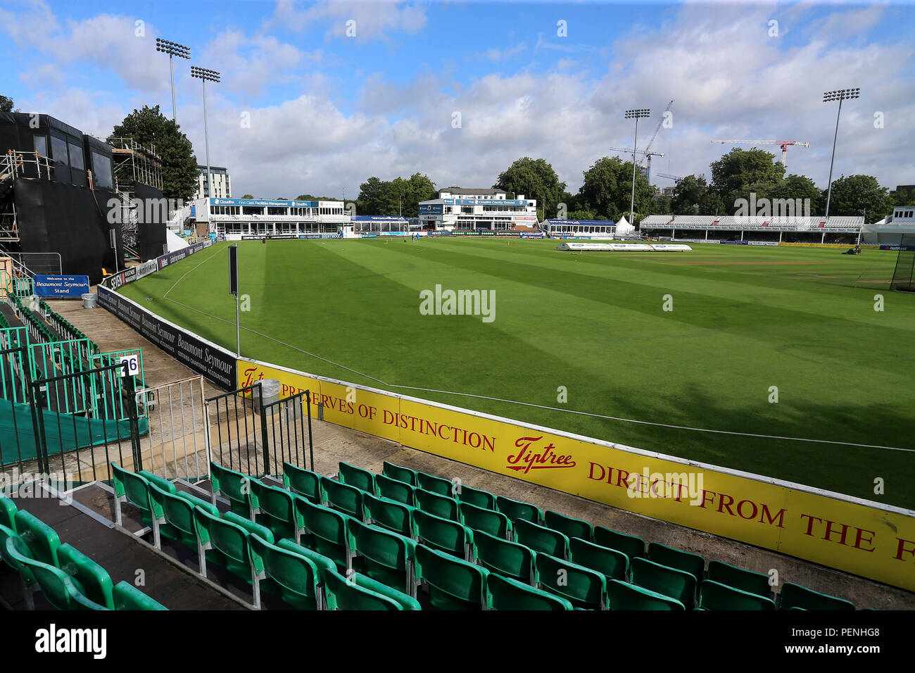 General view of the ground ahead of Essex CCC vs West Indies, Tourist Match Cricket at The Cloudfm County Ground on 3rd August 2017 Stock Photo