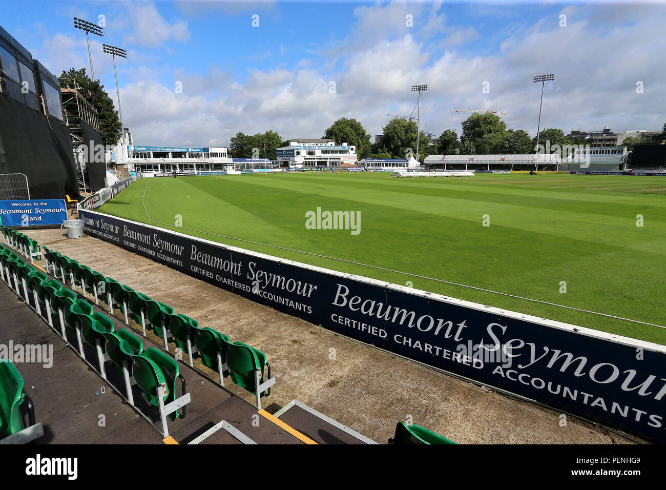 General view of the ground ahead of Essex CCC vs West Indies, Tourist Match Cricket at The Cloudfm County Ground on 3rd August 2017 Stock Photo