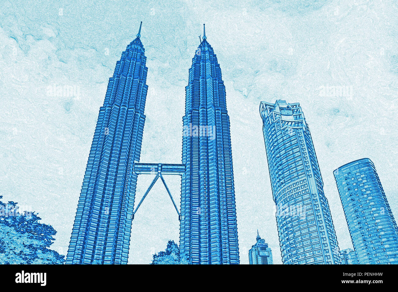 Petronas tower, Kuala Lumpur, Malaysia Stock Photo