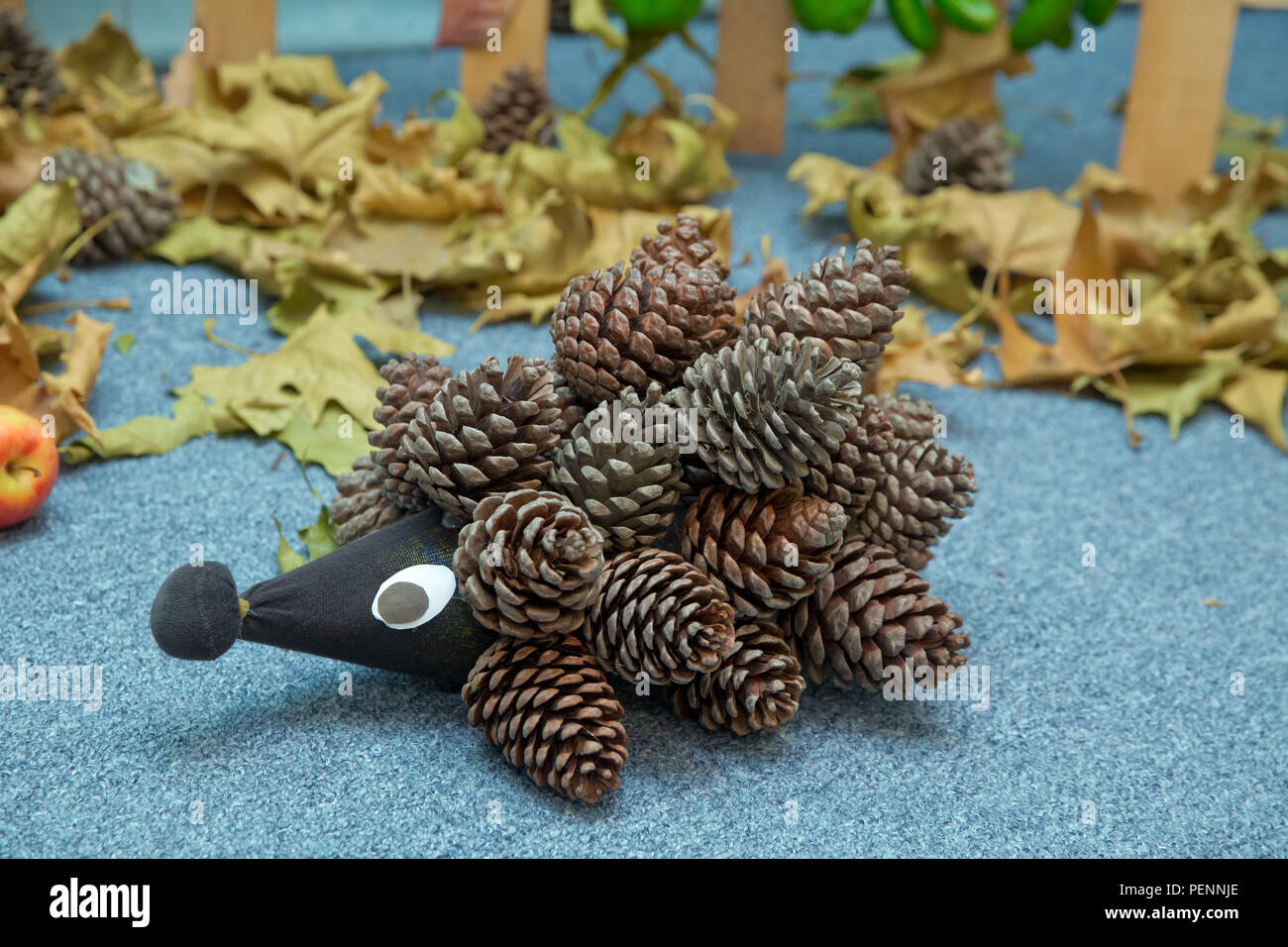 Handmade Hedgehog from cones and a plastic bottle Handmade Hedgehog from cones and a plastic bottle