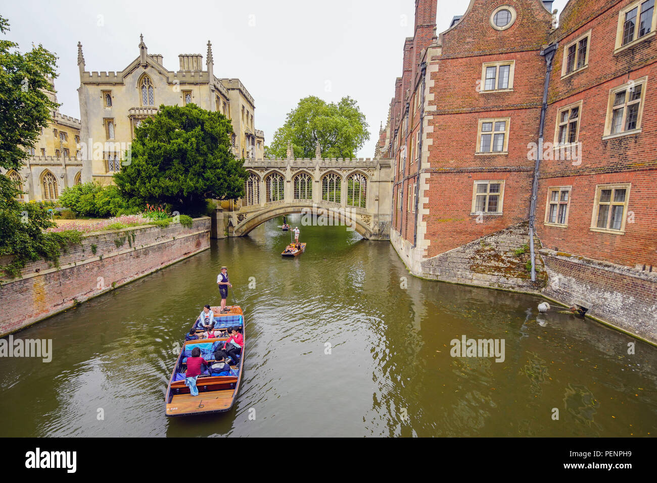 The Bridge of Sighs. St Johns College in Cambridge, England, U.K. Stock Photo