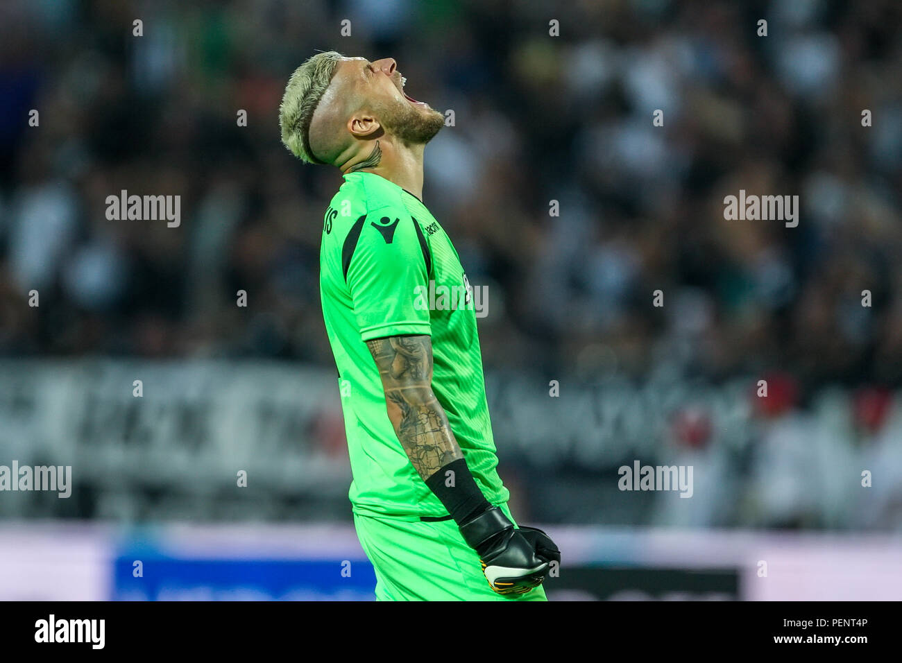 Thessaloniki, Greece - August 8, 2018: Player of PAOK A. Paschalakis (GK)  in action during the UEFA Champions League Third qualifying round , between  Stock Photo - Alamy