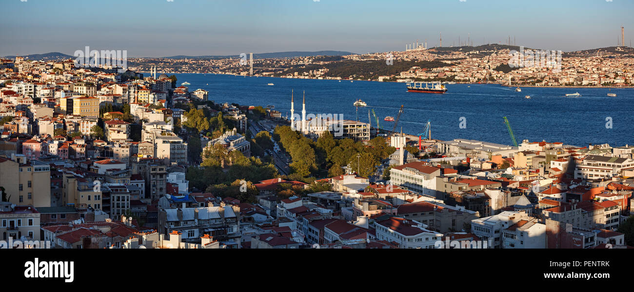 Bosphorus view from Galata tower Istanbul Stock Photo