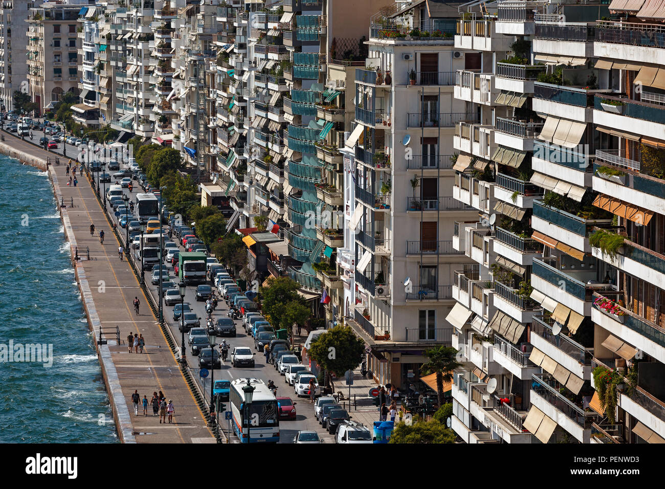 THESSALONIKI; GREECE - APRIL 10 2014 : View from white tower Stock Photo