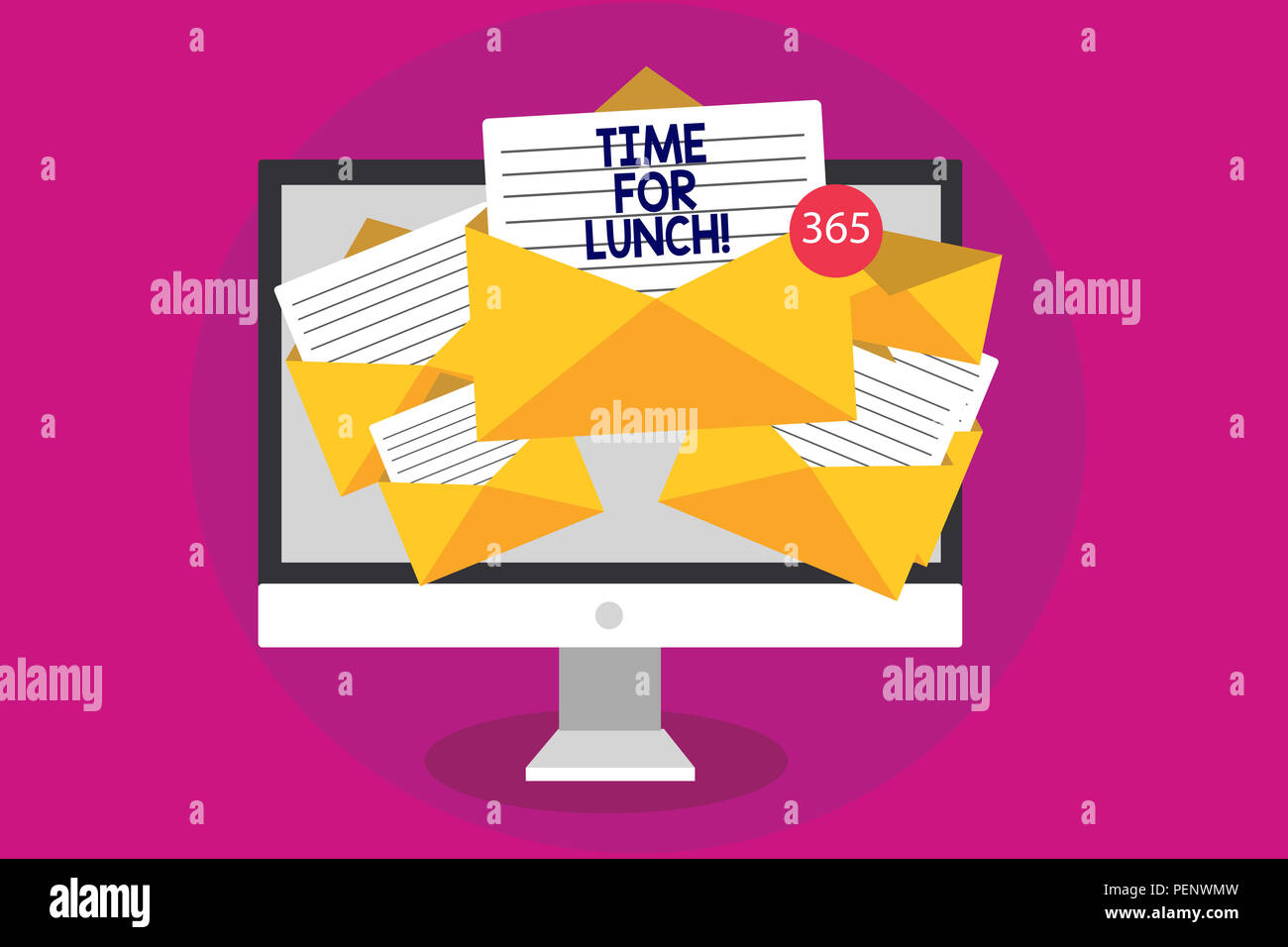 Handwriting Text Writing Time For Lunch Concept Meaning Moment To Have A Meal Break From Work Relax Eat Drink Rest Computer Receiving Emails Importan Stock Photo Alamy