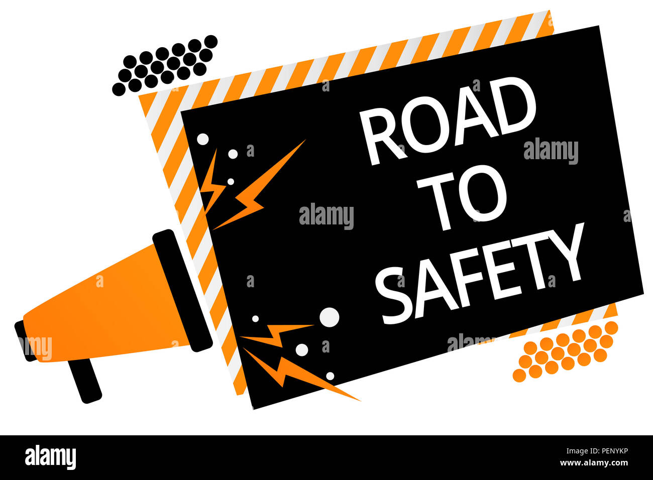 Writing note showing Road To Safety. Business photo showcasing Secure