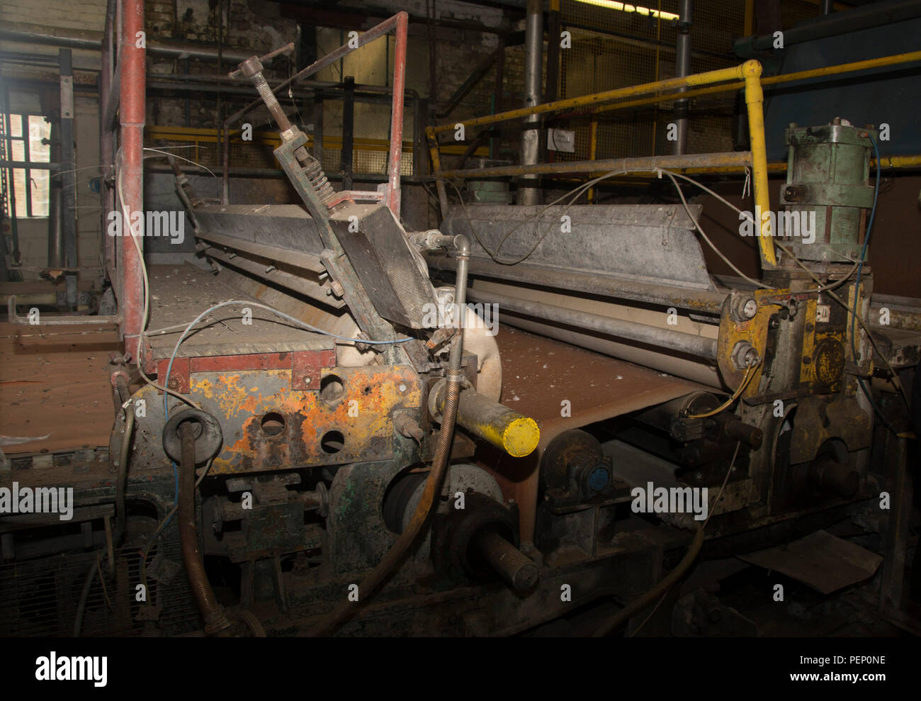 HERTFORDSHIRE; HEMEL HEMPSTEAD; FROGMORE PAPER MILL; COUCH ROLLERS AT