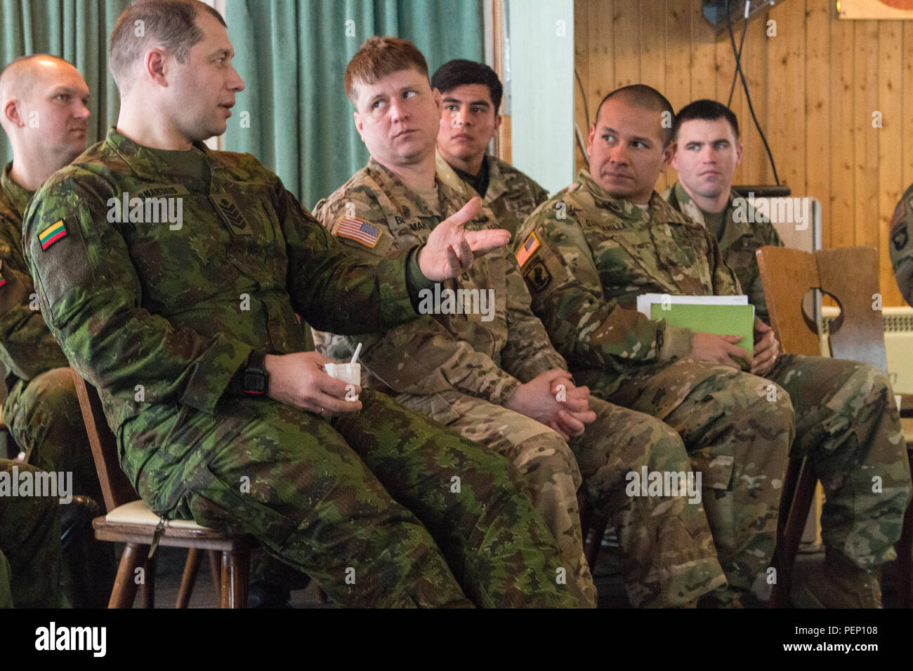 Sgt. Maj. Dainius Snarskis, the senior enlisted adviser for the ...