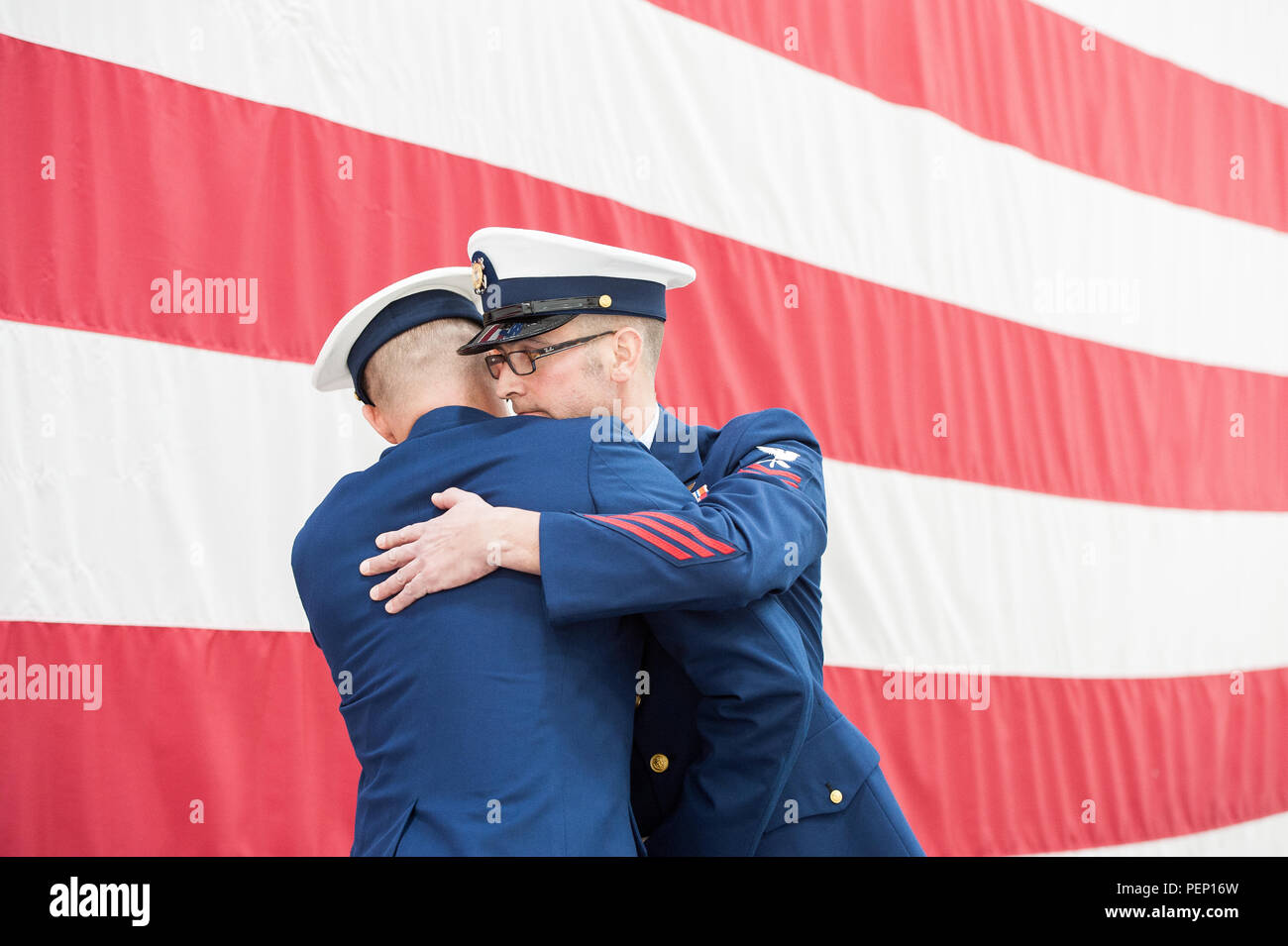 Petty Officer 3rd Class Evan Staph (left) and Petty Officer 2nd