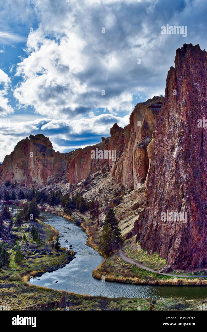 Smith Rock State Park in Central Oregon Stock Photo