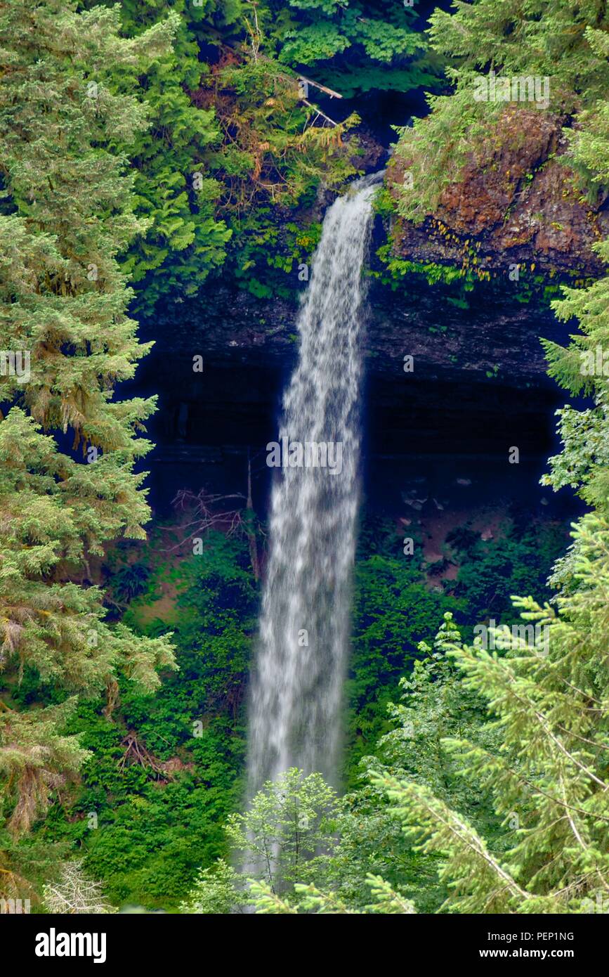 Waterfalls at Silver Creek State Park Oregon Stock Photo