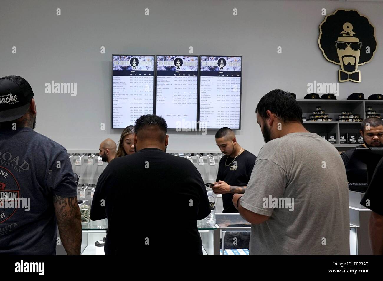 Sylmar Ca 15th Aug 2018 B Real Of Cyprus Hill With Customers In Attendance For Dr Greenthumb Cannabis Dispensary Opening 12751 Foothill Blvd Sylmar Ca August 15 2018 Credit Priscilla Grant Everett Collection Alamy