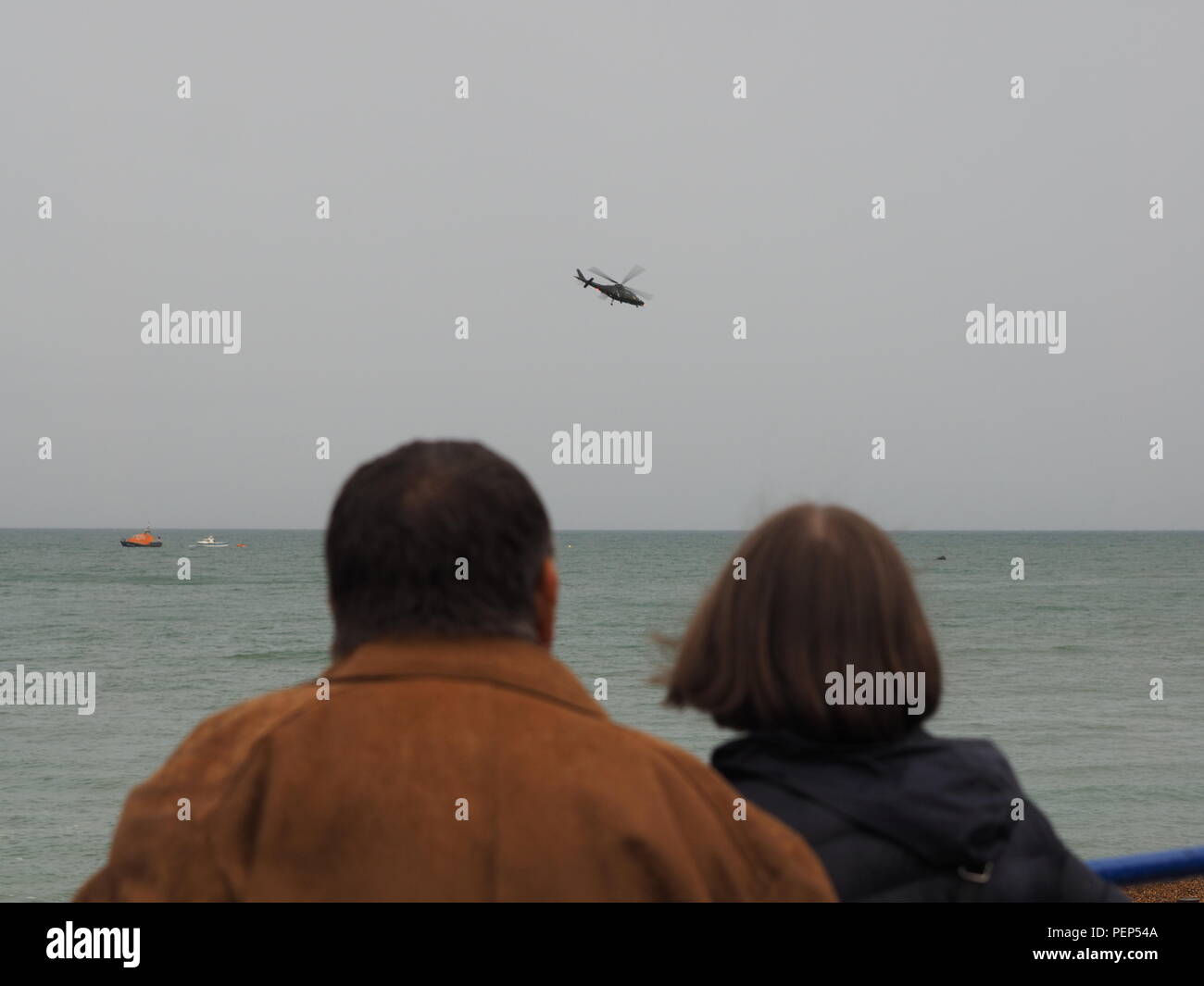 Eastbourne, UK. 16th Aug, 2018. Eastbourne Airshow poor weather led to