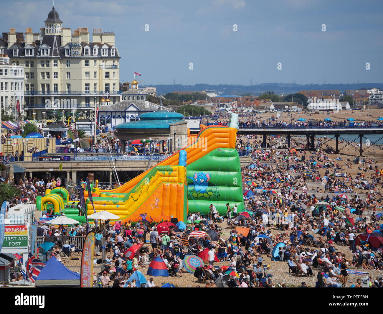 Eastbourne beach crowd hires stock photography and images Alamy