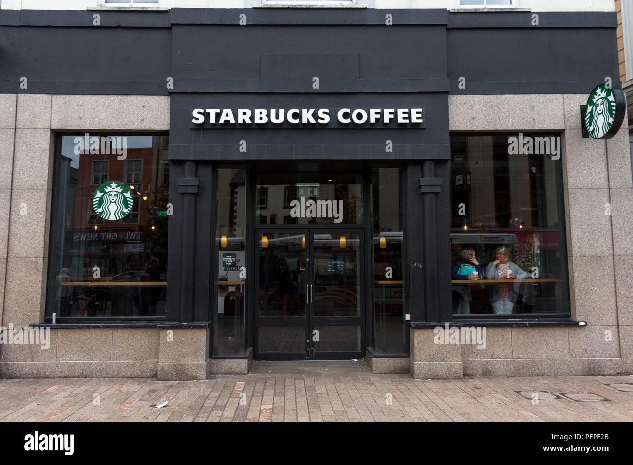 Cork, Ireland. 16th Aug, 2018.   Starbucks Patrick Street must seek planning permission. A decision from An Bord Pleanála has found that Starbucks in Patrick Street must planning permission. The outlet has been operating since 2015 but they never applied for a change of use. The outlet argues that it is a shop rather than a cafe. Credit: Damian Coleman/Alamy Live News Stock Photo