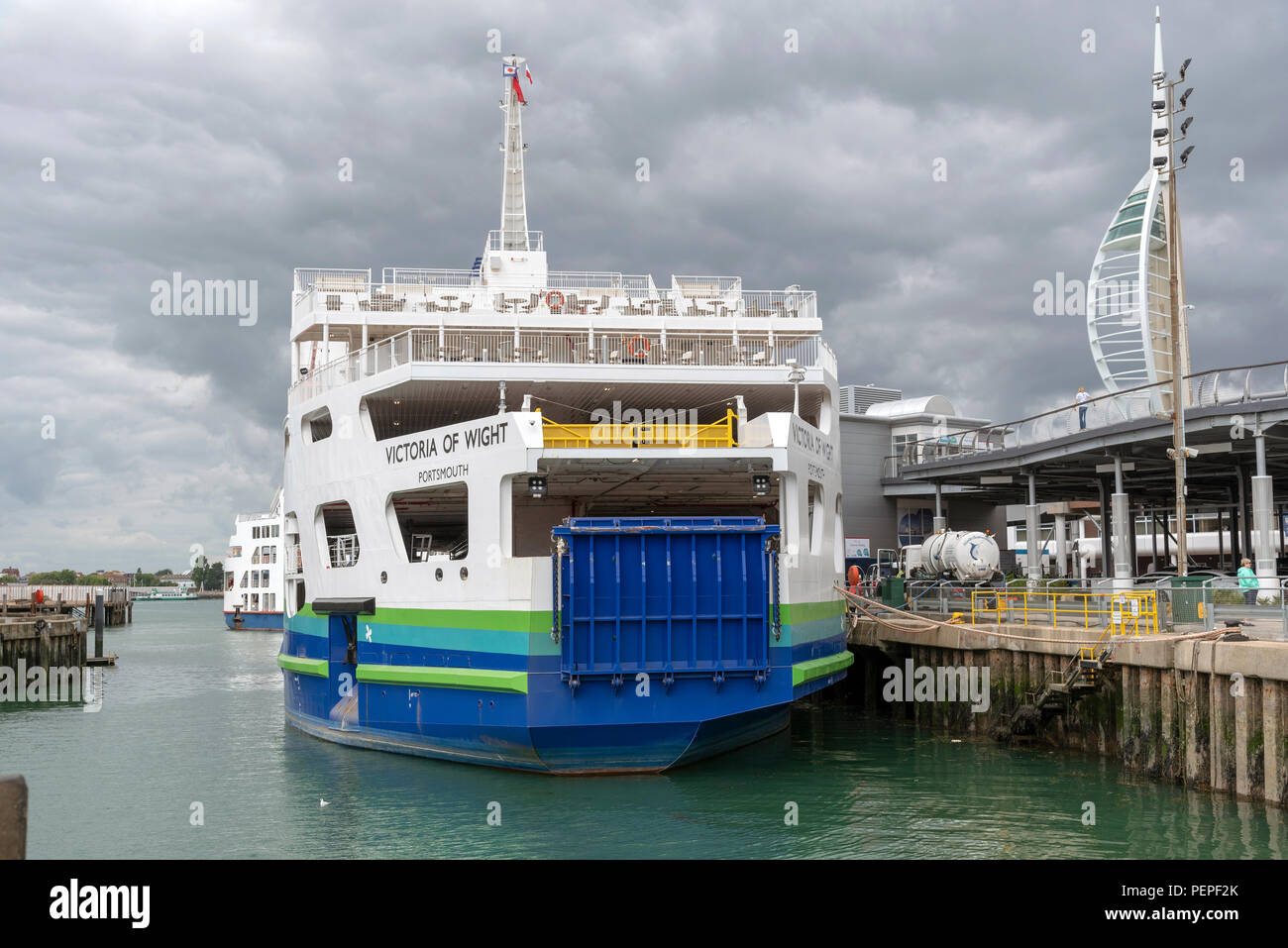 Portsmouth Car Ferry terminal; Gunwharf; Portsmouth; England; UK. Roll