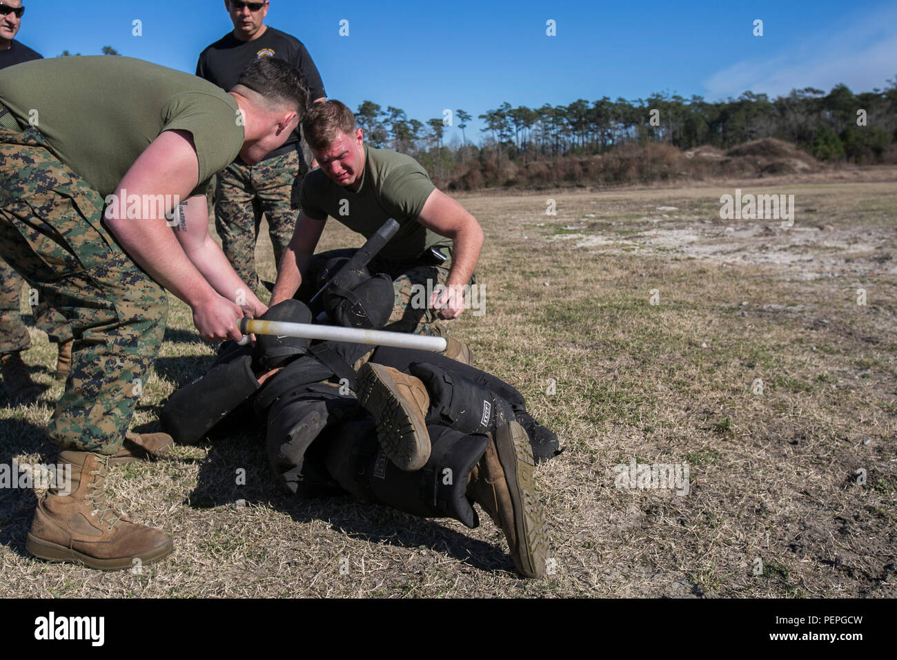 Controlled Force Marines from Combat Logistics Battalion 22 conducted a non-lethal ...