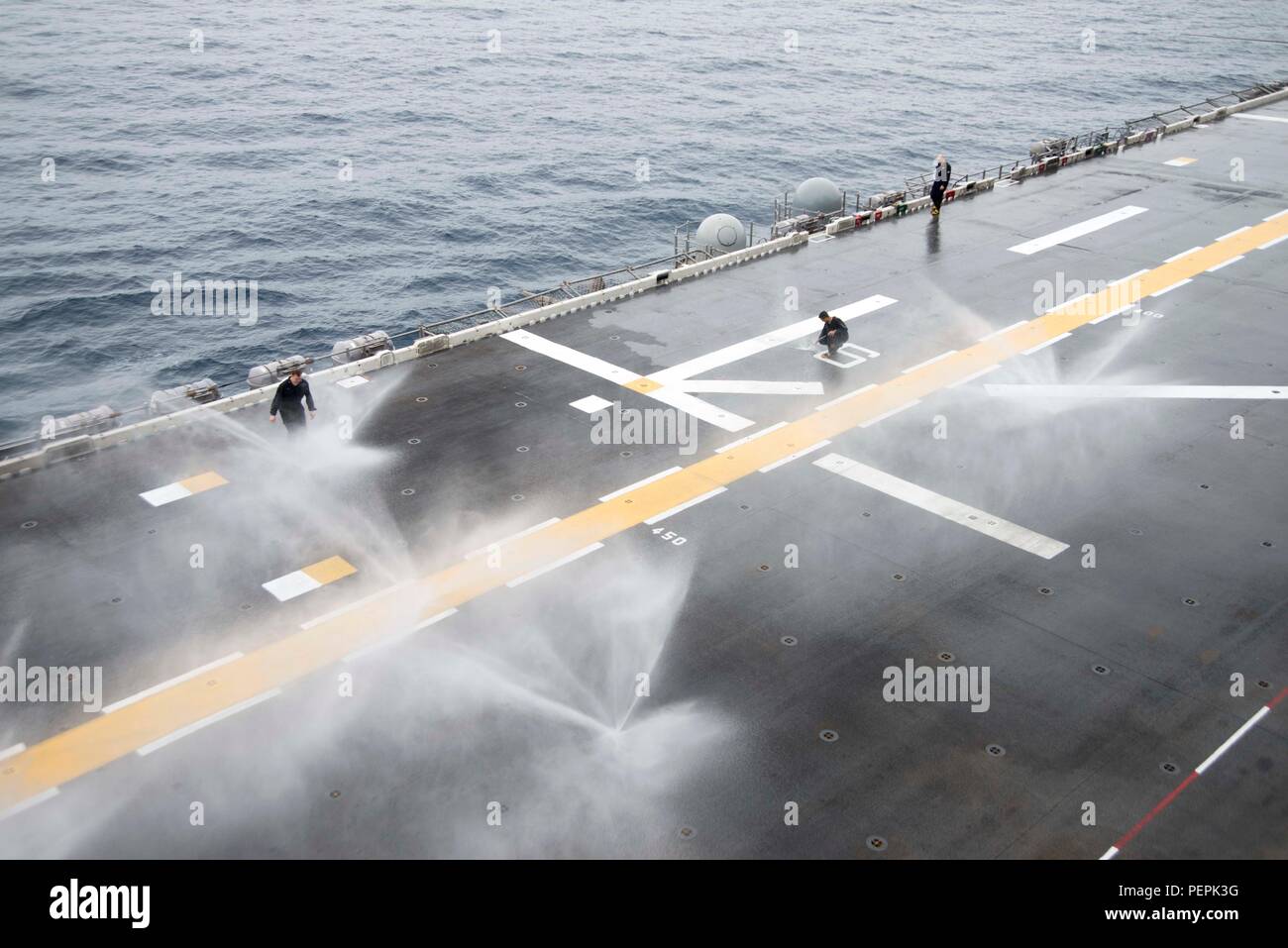 PACIFIC OCEAN (Jan. 23, 2016) Damage Controlman 3rd Class Rhett Orth